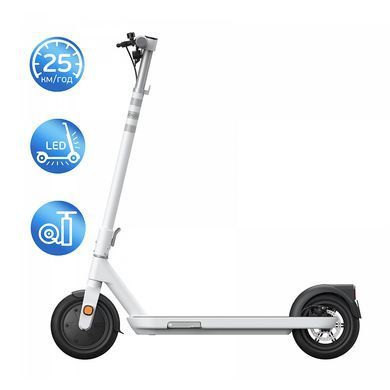 Електросамокат OKAI ES10-NEON Lite White 9", 300(600)W, 7.8Ah, 30km, 25km\h, 20%, NFC, App, 15kg (ES10-W) [800009]
