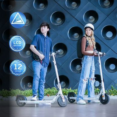 Електросамокат OKAI ES10-NEON Lite White 9", 300(600)W, 7.8Ah, 30km, 25km\h, 20%, NFC, App, 15kg (ES10-W) [800009]