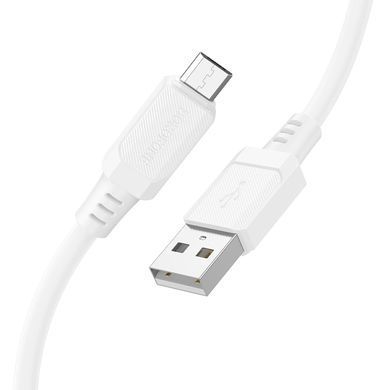 Кабель BOROFONE BX115 Lotto silicone charging data cable Micro White (6941991119651) [805693]