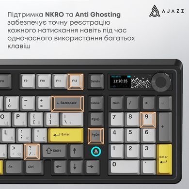 Клавіатура бездротова Ajazz AK980 V2 Gift Switch V2 Black (AK980-V2-G-BGY) [618100]