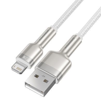 Кабель Baseus Cafule Series Metal Data Cable USB to IP 2.4A 2m White (CALJK-B02) [802315]
