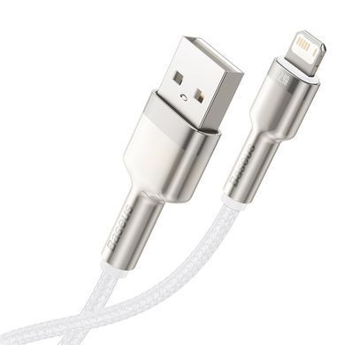 Кабель Baseus Cafule Series Metal Data Cable USB to IP 2.4A 2m White (CALJK-B02) [802315]