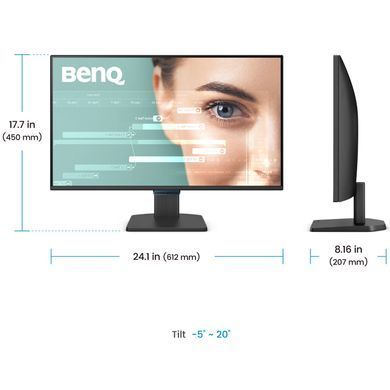 Монітор TFT 27" BenQ GW2790C, IPS, 144Гц, HDMI, DP, USB-C, колонки, чорний (9H.LNPLB.QBE) [404403]