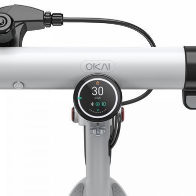 Електросамокат OKAI ES10-NEON Lite White 9", 300(600)W, 7.8Ah, 30km, 25km\h, 20%, NFC, App, 15kg (ES10-W) [800009]