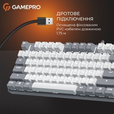 Клавіатура GamePro Genesis Metallic Outemu Red Swithes USB Gray (MK110G) [615507]