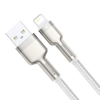 Кабель Baseus Cafule Series Metal Data Cable USB to IP 2.4A 2m White (CALJK-B02) [802315]