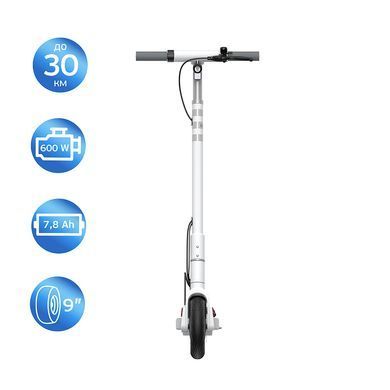 Електросамокат OKAI ES10-NEON Lite White 9", 300(600)W, 7.8Ah, 30km, 25km\h, 20%, NFC, App, 15kg (ES10-W) [800009]