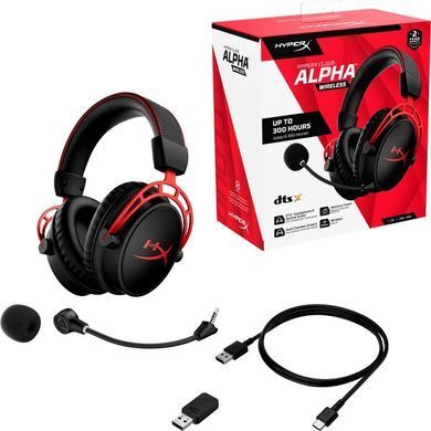 Гарнітура ігрова HyperX Cloud Alpha WL/USB-A, чорно-червоний (4P5D4AA) [107302]