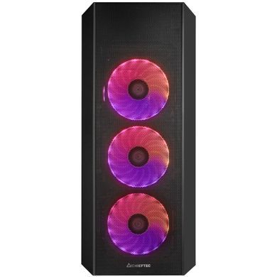 Корпус Chieftec SCORPION 4 4x120mm A-RGB, USB-C, ATX, без БЖ, Black (GL-04B-UC-OP) [405478]