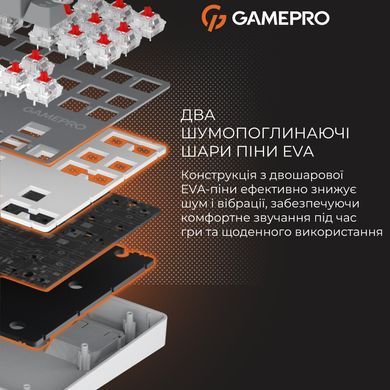 Клавіатура GamePro Genesis Metallic Outemu Red Swithes USB Gray (MK110G) [615507]