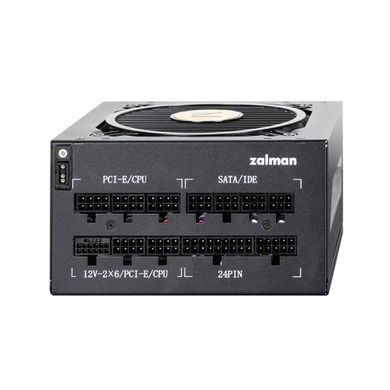 Блок живленняZalman Teramax 2 View (1000W) 99%, 80+ Gold, 120мм, 1xMB 24pin(18+10), 2xCPU(4+4 pin), 3xMolex, 12xSATA, 4xPCIe 8pin(6+2), 1xPCIe GEN5 16pin, 1x +5V ARGB cable, Fully Modular (ZM1000-TMX2VIEW) [112136]