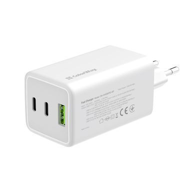 Мережевий зарядний пристрій ColorWay GaN Mini 100W PD Port PPS USB (USB-2C1A) White (CW-CHS061PD-WT) [603379]