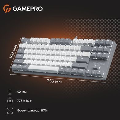 Клавіатура GamePro Genesis Metallic Outemu Red Swithes USB Gray (MK110G) [615507]