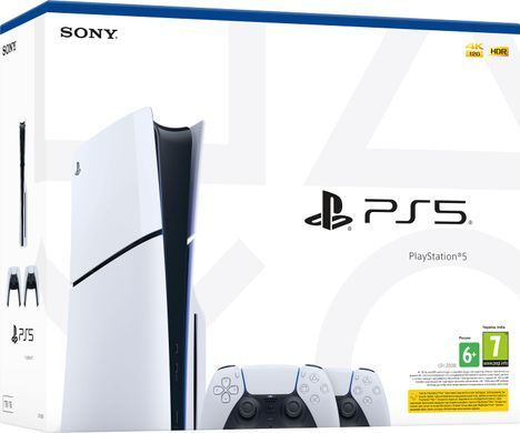 Ігрова консоль PlayStation 5 Slim Blu-ray (2 геймпади Dualsense) (1000042053) [102489]