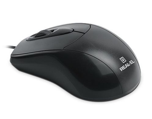 Миша REAL-EL RM-207 Black (EL123200015) [606477]
