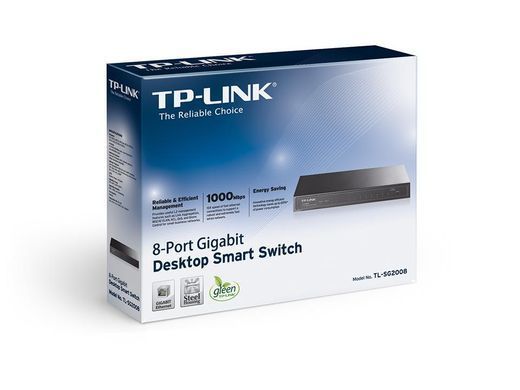Комутатор керований, мережеве обладнання, TP-LINK (SG2008) [500839]