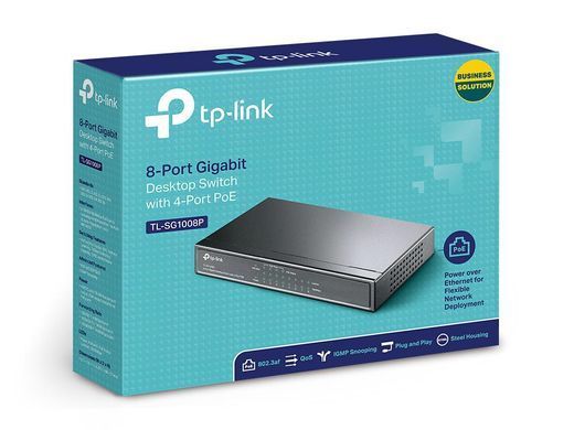 Комутатор некерований, мережеве обладнання, TP-LINK (TL-SG1008P) [500939]
