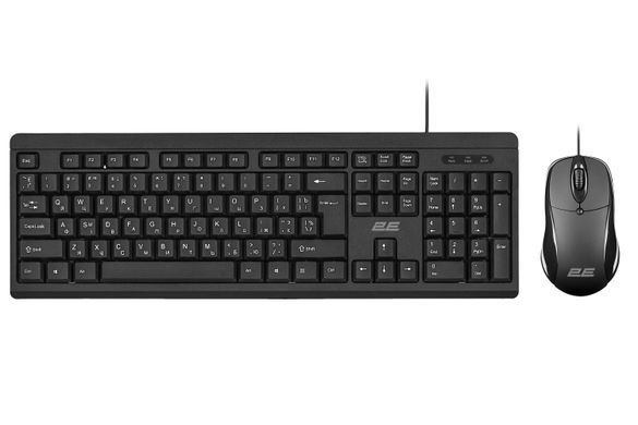 Комплект клавіатура та миша 2E MK401 USB-A, EN/UK/RU, чорний (2E-MK401UB) [113684]