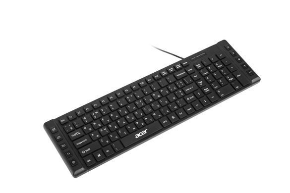 Клавіатура мембранна Acer OKW010, 115key, USB-A, EN/UKR/RU,чорний (ZL.KBDEE.012) [103592]