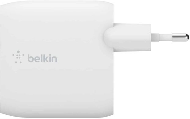 Зарядний пристрій мережевий Belkin 24Вт 2хUSB-A, кабель USB-A > Lightning, 1м, білий (WCD001VF1MWH) [108355]