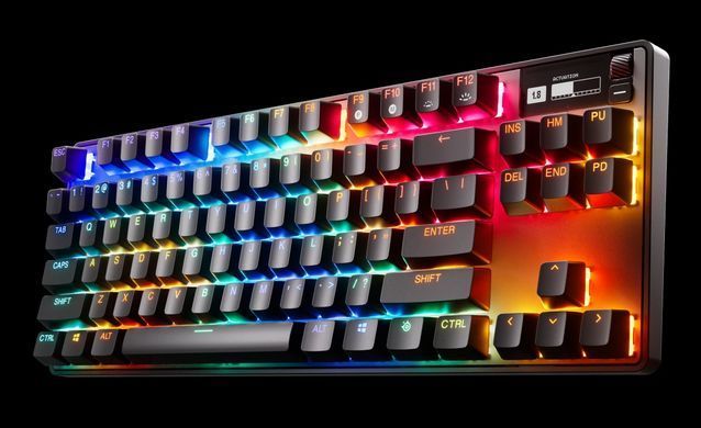 Клавіатура ігрова оптична SteelSeries Apex Pro TKL WL Gen 3 UA HyperMagnetic, OmniPoint 3.0, OLED (64871) [401056]