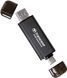 Портативний SSD Transcend 2TB USB 3.1 Gen 2 Type-A + Type-C ESD310 Чорний (TS2TESD310C) [113115], фото 4