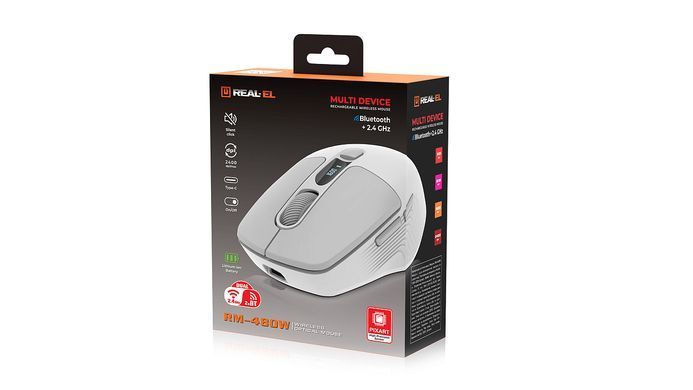 Миша бездротова REAL-EL RM-480W White (EL123200050) [606722]
