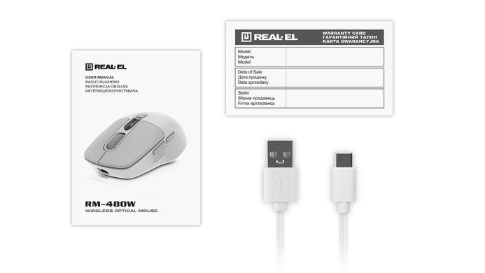 Миша бездротова REAL-EL RM-480W White (EL123200050) [606722]