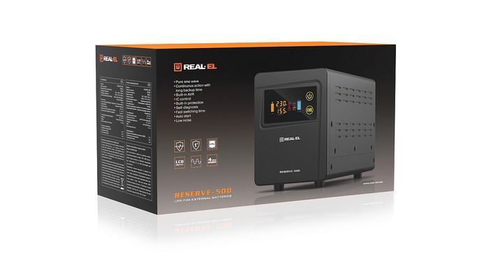 Джерело безпребійного живлення REAL-EL Reserve-500 (EL122100003) [610801]