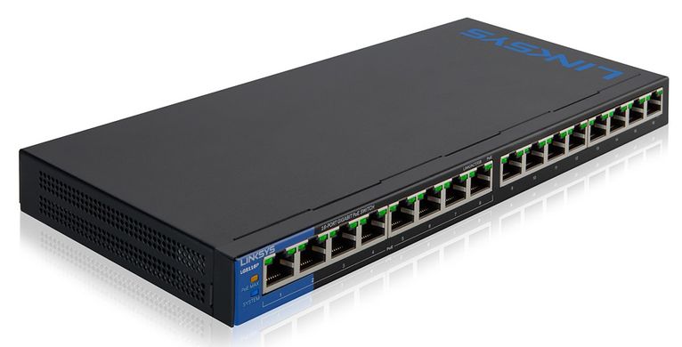 Комутатор Linksys LGS116P 16xGE (8xPoE) (LGS116P-EU)