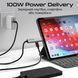 Кабель Promate USB Type-C - USB Type-C (M/M), 5A, 100W, 1.5 м, Black (portlink-c3.black) [604432], фото 3