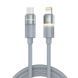 Кабель ColorWay USB Type-C - Lightning (M/M), warm light, 3А, 1 м, Grey (CW-CBPDCL092-GR) [619975], фото 3
