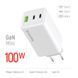 Мережевий зарядний пристрій ColorWay GaN Mini 100W PD Port PPS USB (USB-2C1A) White (CW-CHS061PD-WT) [603379], фото 6