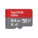 Карта пам'яті microSDXC (UHS-1) SanDisk Ultra 64Gb class 10 A1 (140Mb/s) (adapter SD) (SDSQUAB-064G-GN6MA) [802871], фото 4