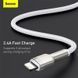 Кабель Baseus Cafule Series Metal Data Cable USB to IP 2.4A 2m White (CALJK-B02) [802315], фото 11