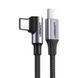 Кабель USB 2.0 Type-C M-M, 1 м, 60W Чорний+Cірий, 90&deg;Angle US255 UGREEN (50123) [404048], фото 1