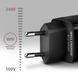 Мережевий зарядний пристрій AXAGON, 3x port (USB + dual USB-C), PD3.0/QC4+/PPS/Apple, 65W, Чорний (ACU-DPQ65) [503003], фото 3