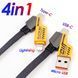Кабель WUW-X207 USB 3 in 1 65W black (6972573336524) [802624], фото 4