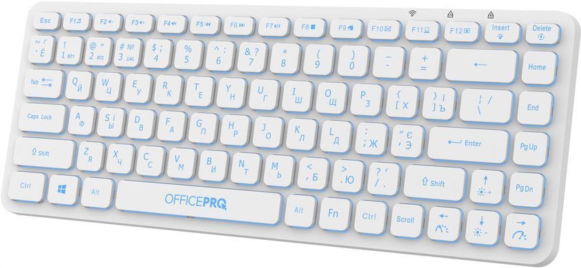 Клавіатура бездротова OfficePro Bluetooth White (SK790W) [606046]