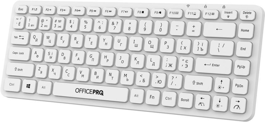 Клавіатура бездротова OfficePro Bluetooth White (SK790W) [606046]