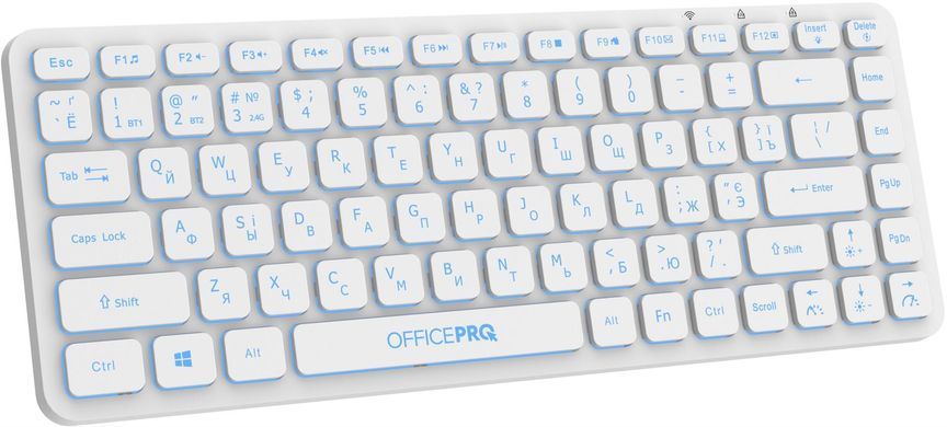 Клавіатура бездротова OfficePro Bluetooth White (SK790W) [606046]