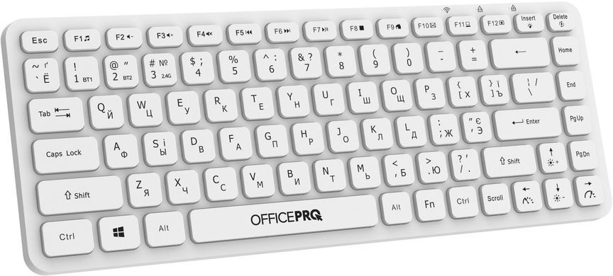 Клавіатура бездротова OfficePro Bluetooth White (SK790W) [606046]