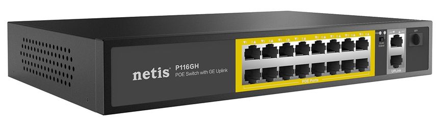 Комутатор Netis P116GH 16xFE PoE (P116GH)