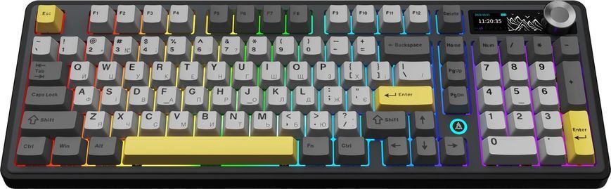 Клавіатура бездротова Ajazz AK980 V2 Gift Switch V2 Black (AK980-V2-G-BGY) [618100]