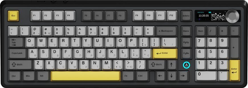 Клавіатура бездротова Ajazz AK980 V2 Gift Switch V2 Black (AK980-V2-G-BGY) [618100]