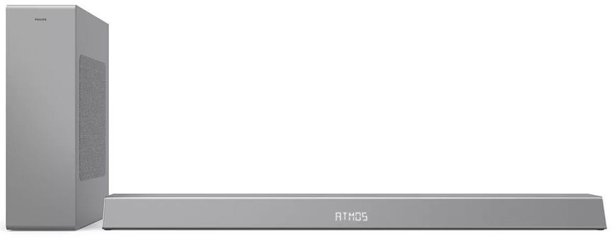 Philips Звукова панель TAB8505 2.1, 240W, Spotify, DTS Play-Fi, Dolby Atmos, Wireless, Сільвер (TAB8505/10)
