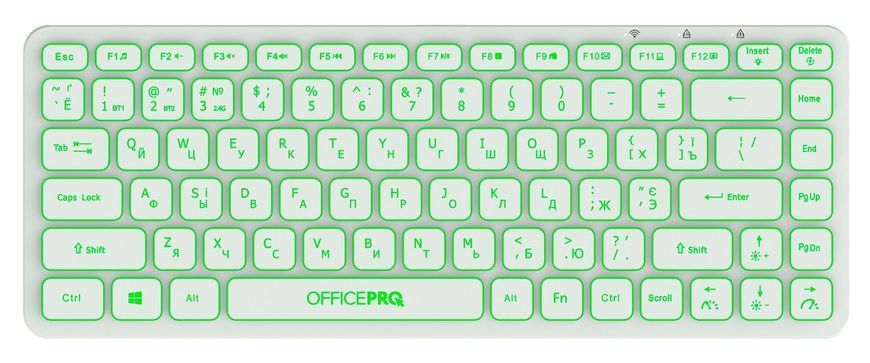 Клавіатура бездротова OfficePro Bluetooth White (SK790W) [606046]