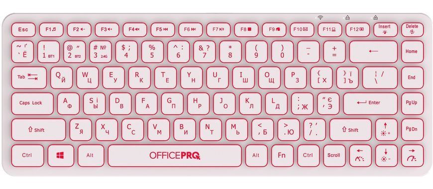 Клавіатура бездротова OfficePro Bluetooth White (SK790W) [606046]