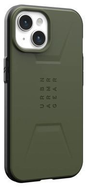 Чохол-накладка Urban Armor Gear Civilian Magsafe для Apple iPhone 15 Olive (114287117272) [602148]