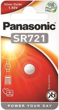 Батарейка Panasonic срібно-цинкова SR721(361, V361, D361) блістер, 1 шт. (SR-721EL/1B) [113392]